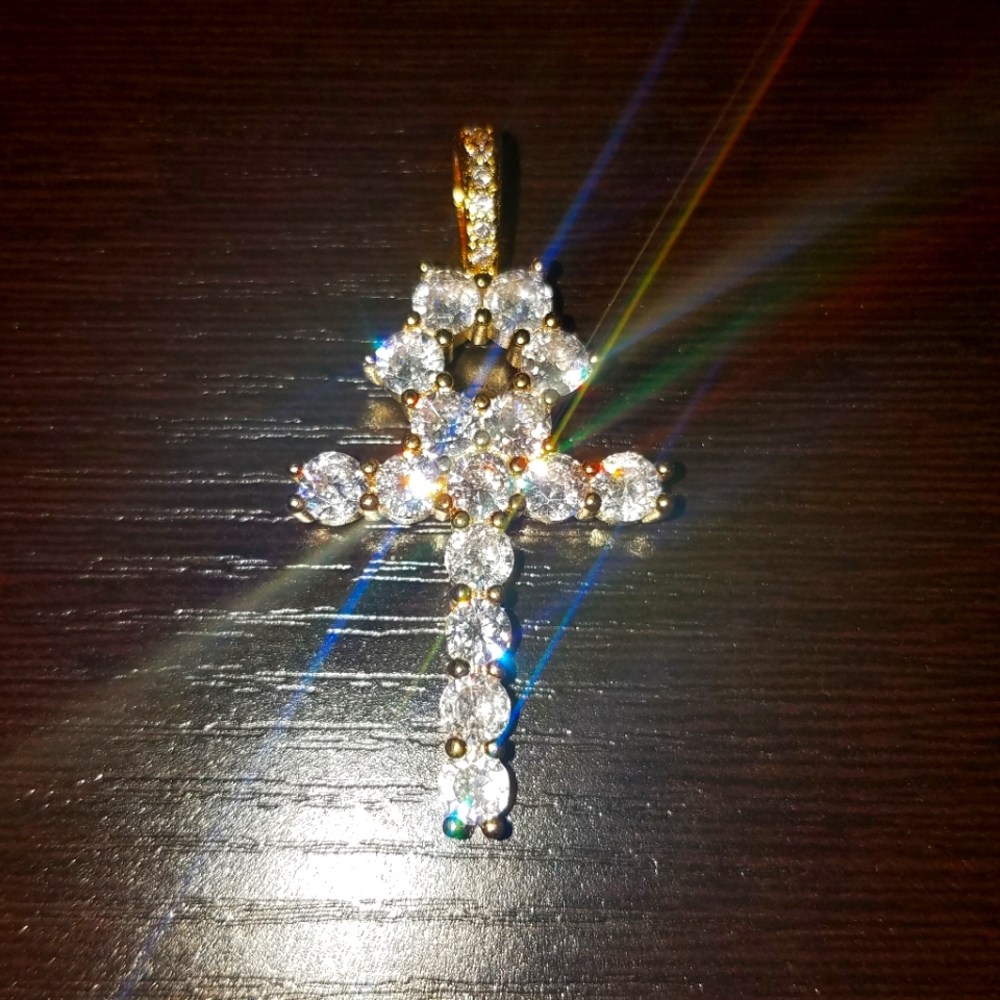 Gold Ankh Cross 14k Gold Pendant